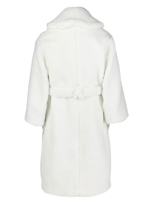teddy-texture bathrobe