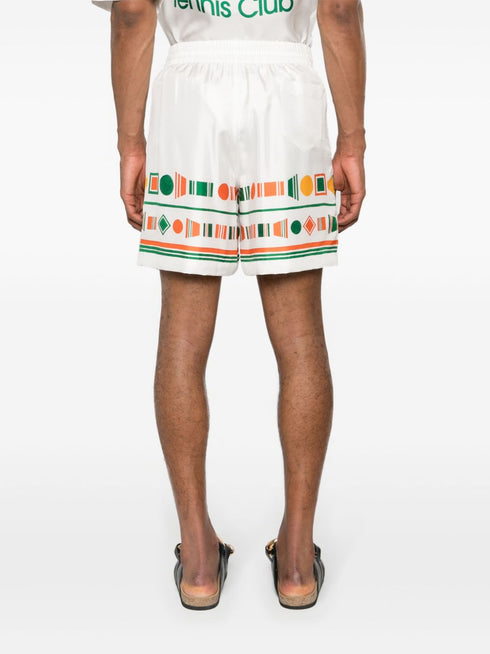 Playful Eagle silk shorts