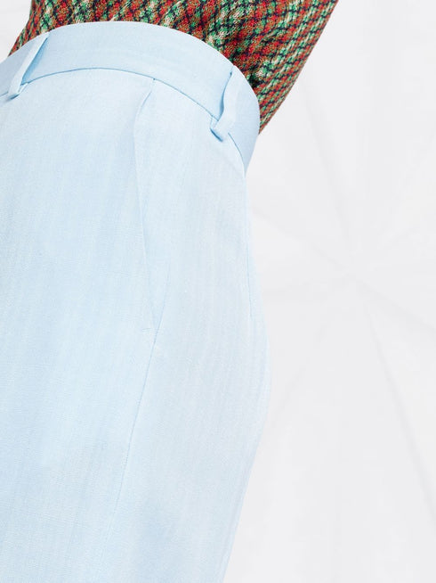 high-waisted wide-leg tailored trousers