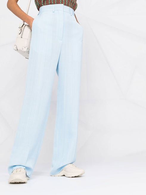 high-waisted wide-leg tailored trousers