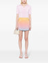 gradient-effect silk miniskirt