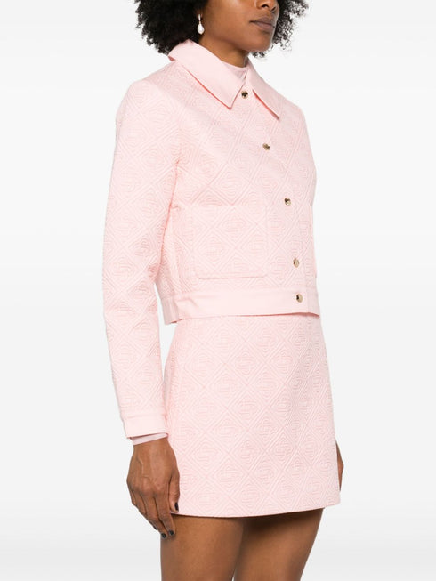 logo-quilted shirt jacket