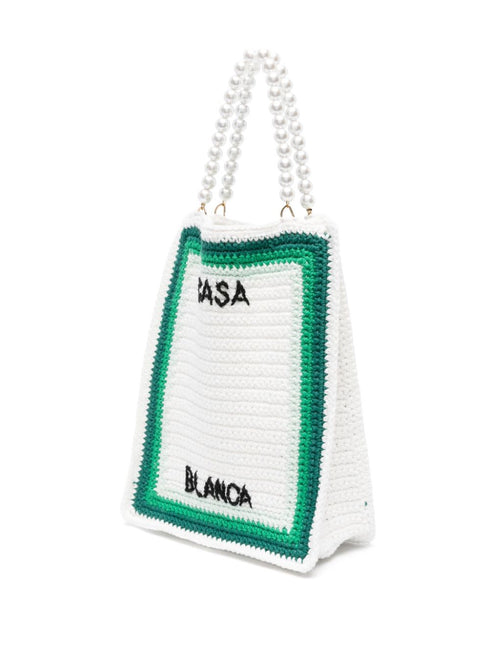 crochet-knit tote bag