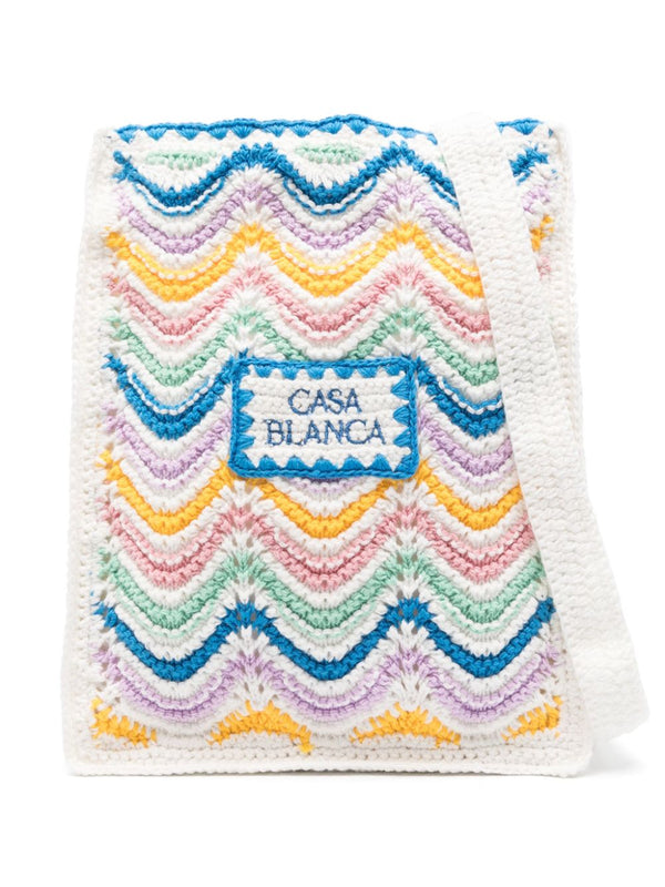 falowana szydełkowa torebka na ramię