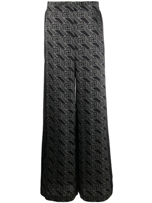 Heart Monogram silk pyjama trousers