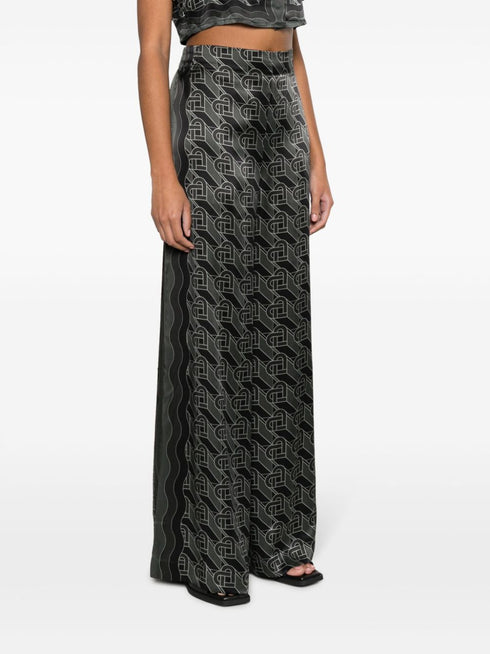 Heart Monogram silk pyjama trousers