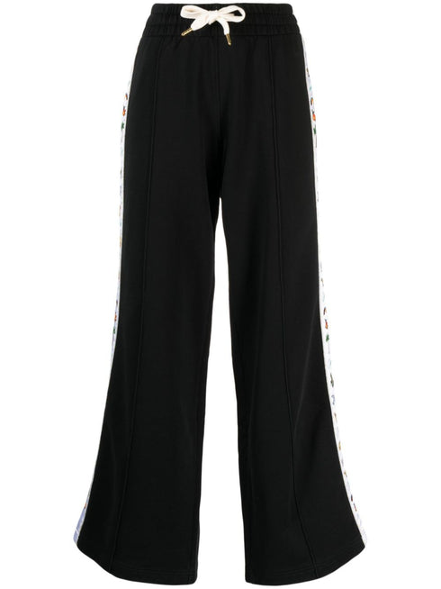 logo-tape organic cotton track pants