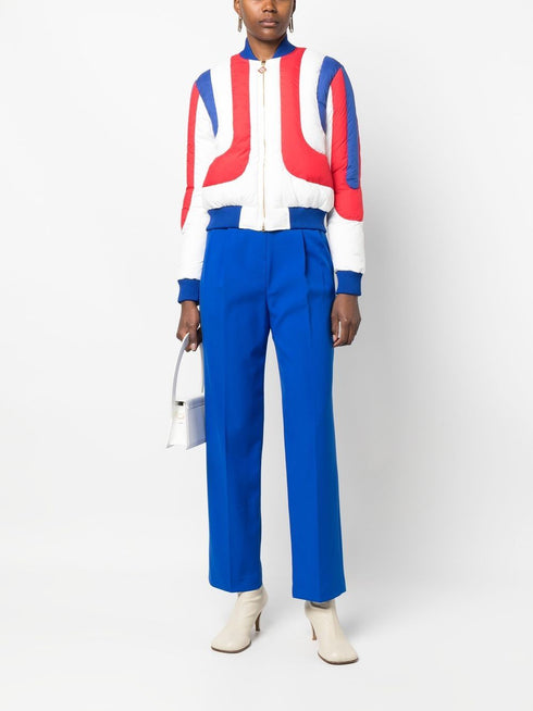 zip-fastening padded jacket