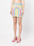 rainbow crochet mini skirt