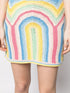 rainbow crochet mini skirt