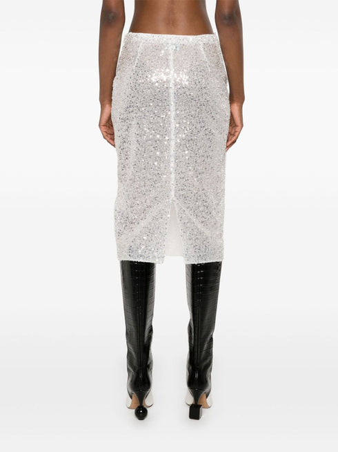 sequinned midi skirt