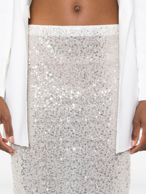 sequinned midi skirt