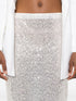sequinned midi skirt