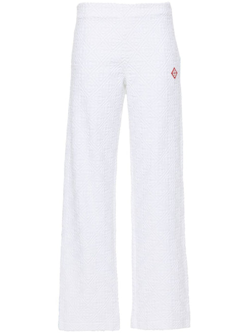 towelling-finish track trousers