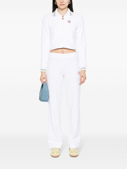 towelling-finish track trousers