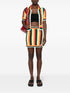 striped towelling miniskirt