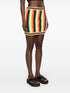 striped towelling miniskirt