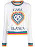 Heart logo-intarsia bouclé jumper