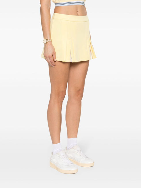 plisowana minispódniczka z haftowanym logo