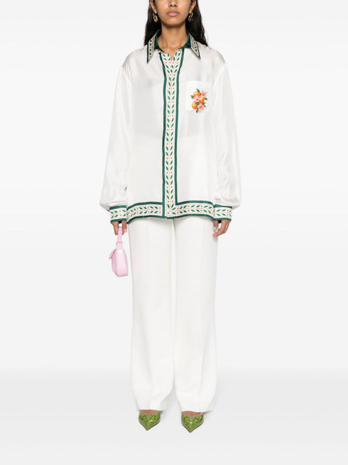 bouclé tailored trousers