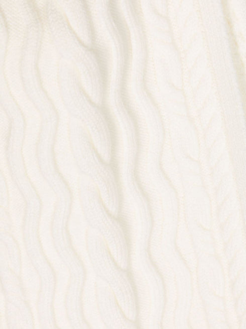 szalik wełniany w paski, splot kablowy