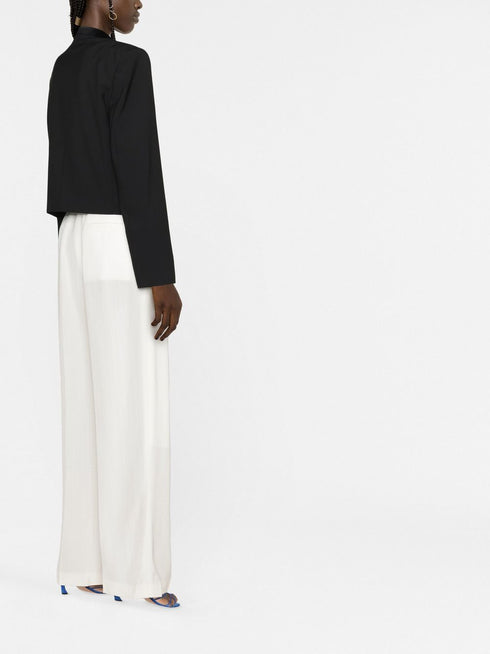 high-waisted tailored trousers