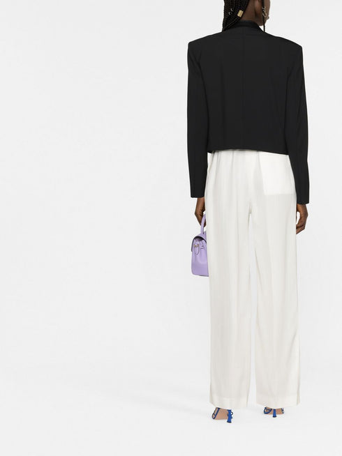 high-waisted tailored trousers