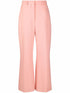 high-waisted merino flared trousers