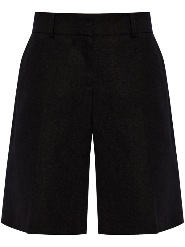 concealed-fastening knee-length shorts