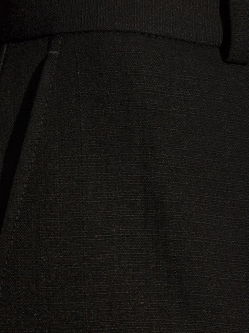 concealed-fastening knee-length shorts