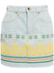 embroidered cotton mini skirt