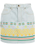 embroidered cotton mini skirt