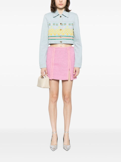 kurtka dżinsowa z haftowanymi detalami