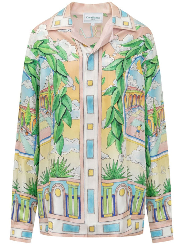 printed silk shirt
