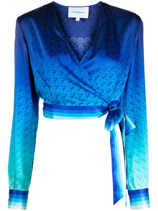 The Night View wrap blouse
