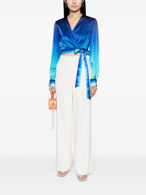 The Night View wrap blouse