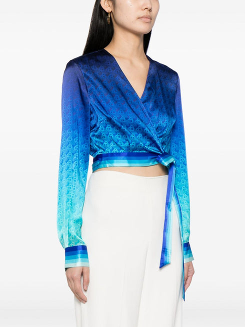The Night View wrap blouse