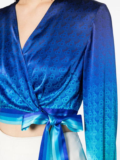 The Night View wrap blouse