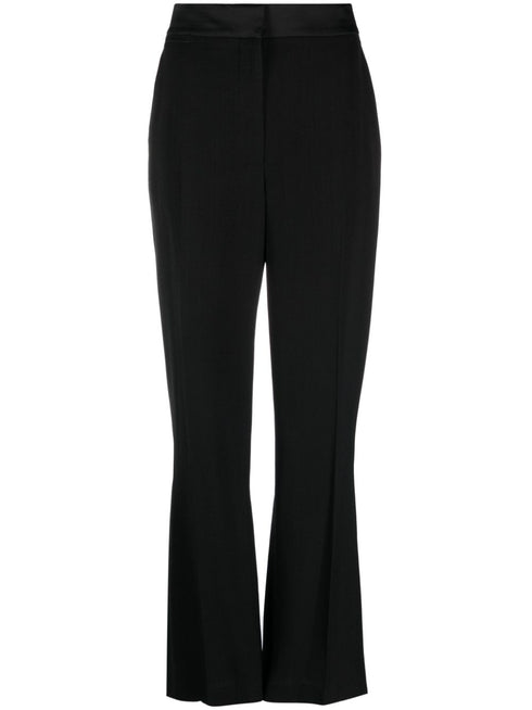 pleat-detailing concealed-fastening tailored trousers