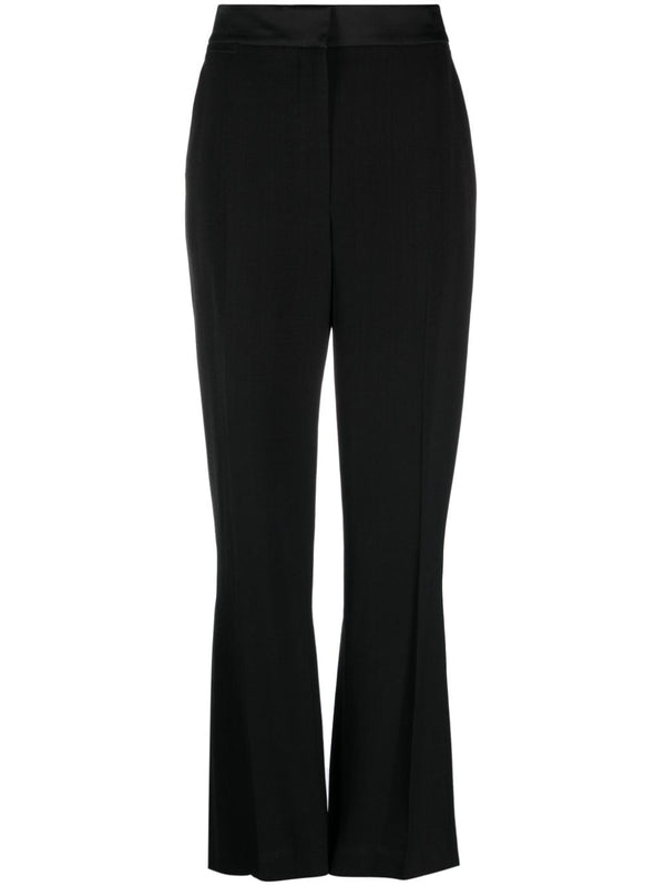 pleat-detailing concealed-fastening tailored trousers