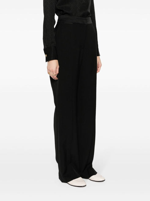 pleat-detailing concealed-fastening tailored trousers