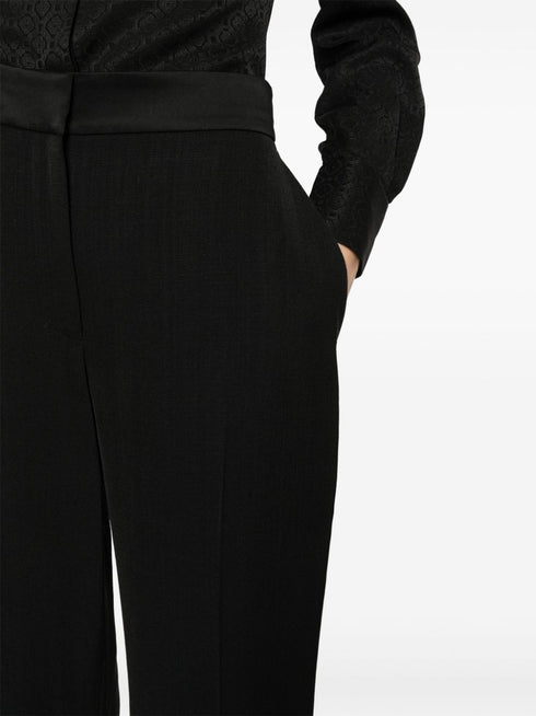pleat-detailing concealed-fastening tailored trousers