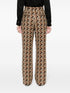 Heart-jacquard virgin-wool trousers