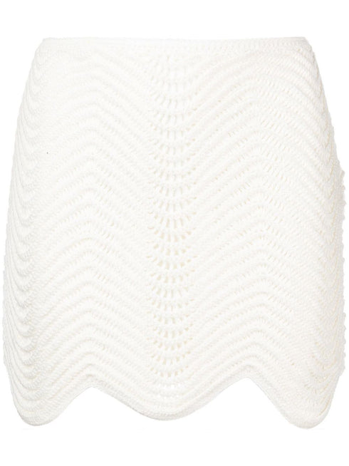 wavy crochet miniskirt