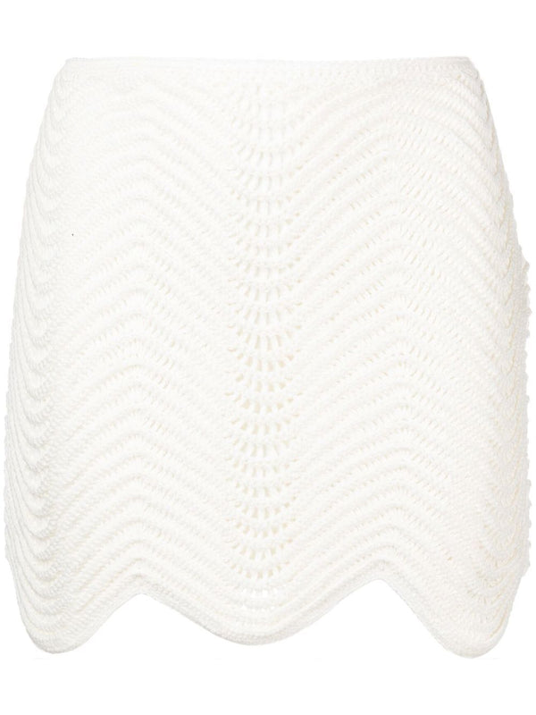 falowana minispódniczka szydełkowa