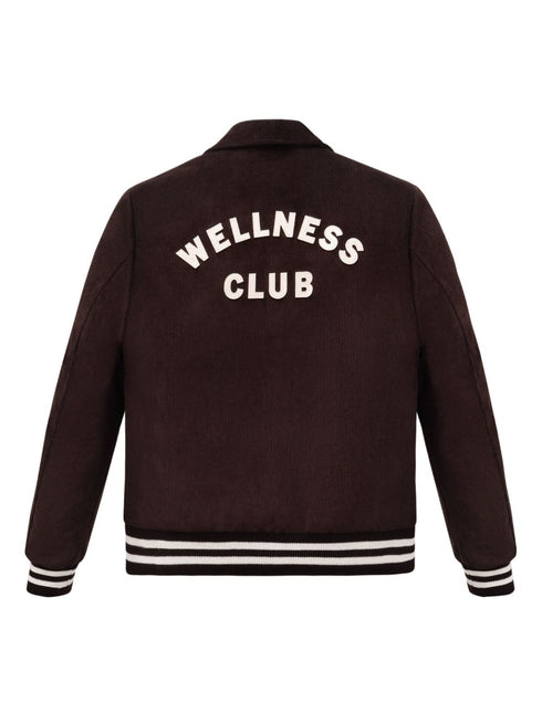 embroidered-logo bomber jacket