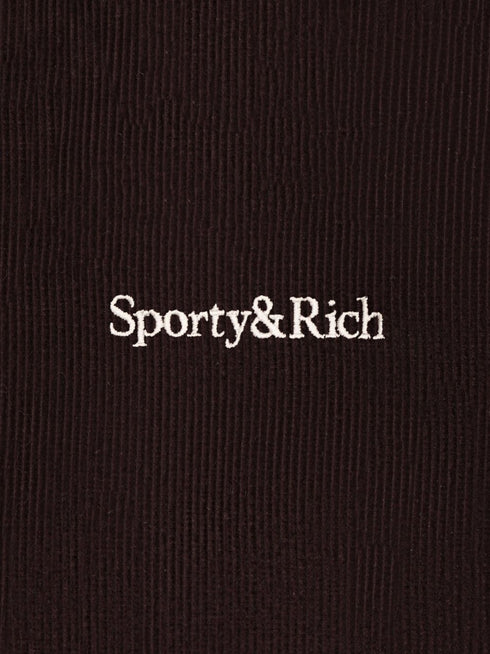 embroidered-logo bomber jacket