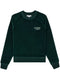 logo-embroidered velour sweatshirt