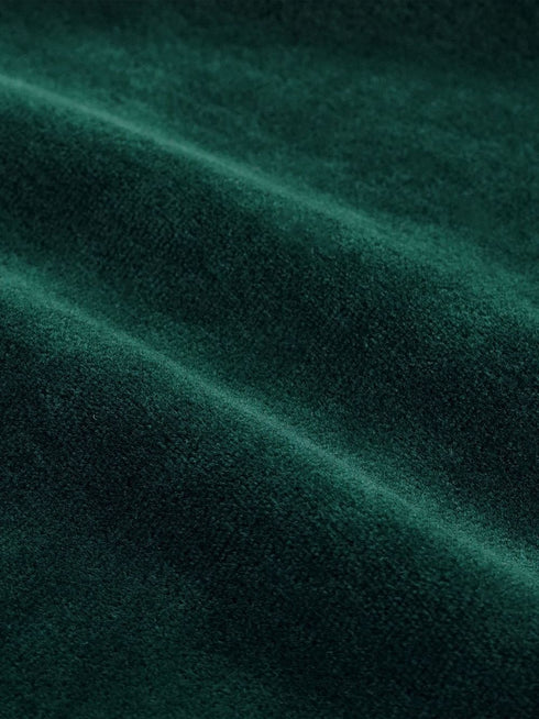 logo-embroidered velour sweatshirt