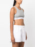 logo-underband ribbed sports bra